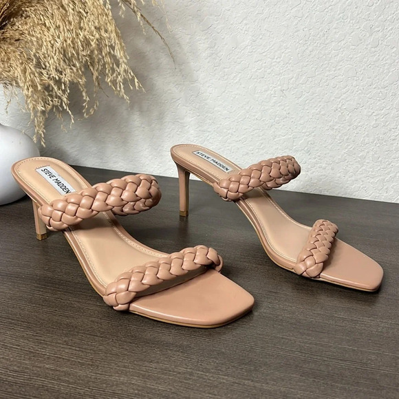 STEVE MADDEN Prema Braided Heel Sandals Womens Sizes 11, 12 & 13 M - Picture 4 of 10